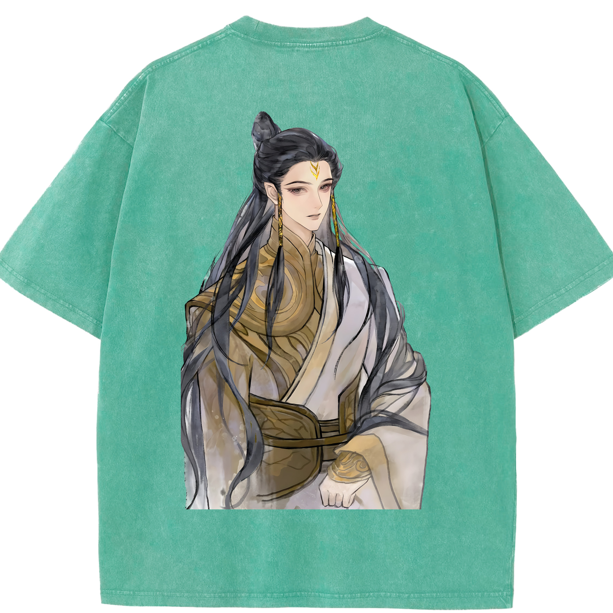 （画像用） Ne Zha 2 ナタ 魔童の大暴れ 綿100% ヴィンテージ風 半袖Tシャツ（背面プリント）